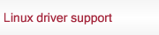 Linux driver support